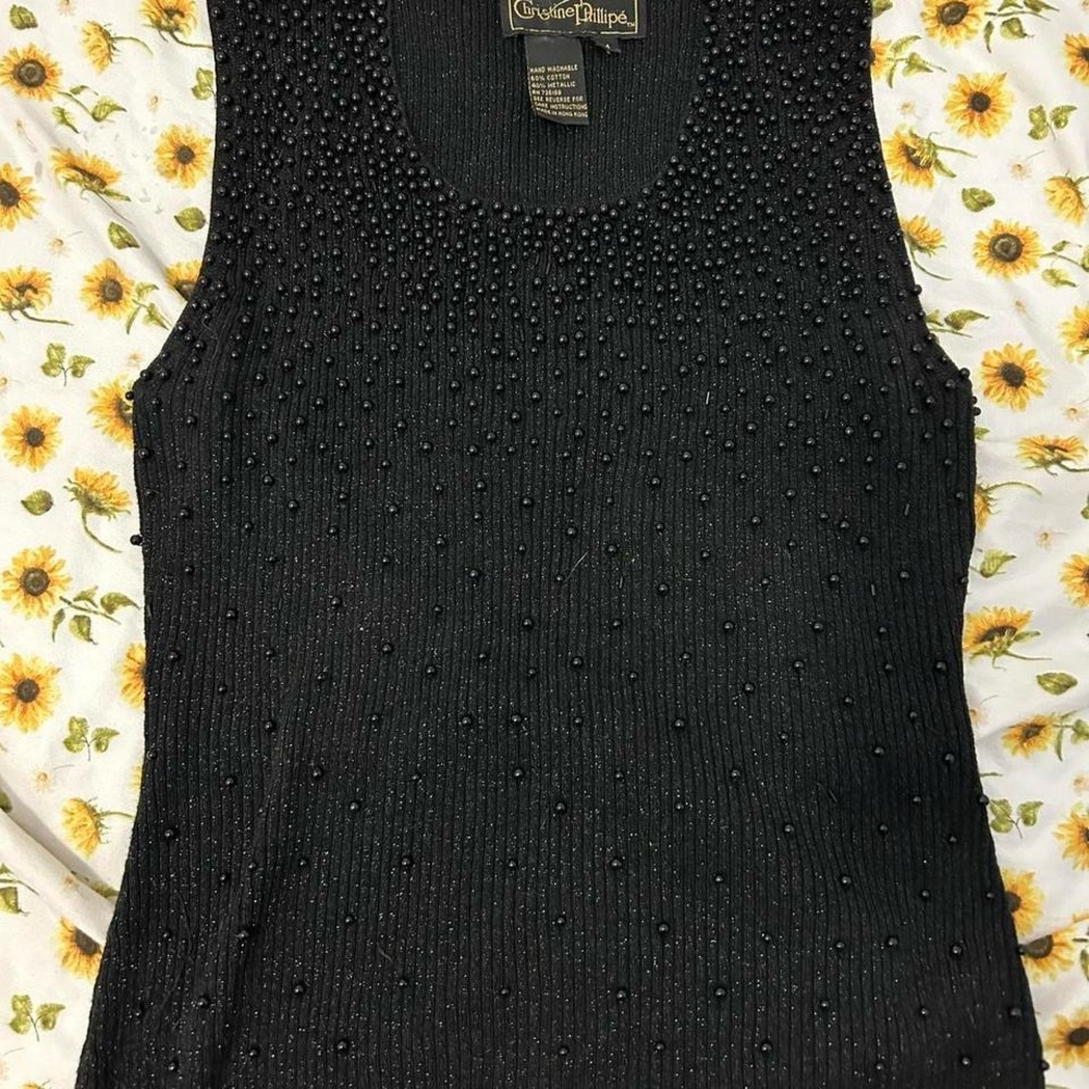 Black Beaded Top